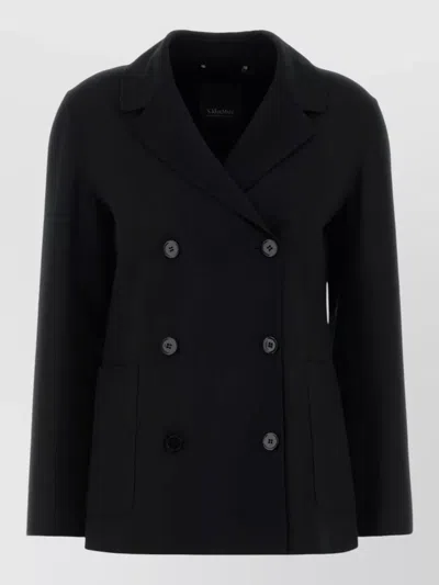 S Max Mara Virgin Wool Blazer In Black