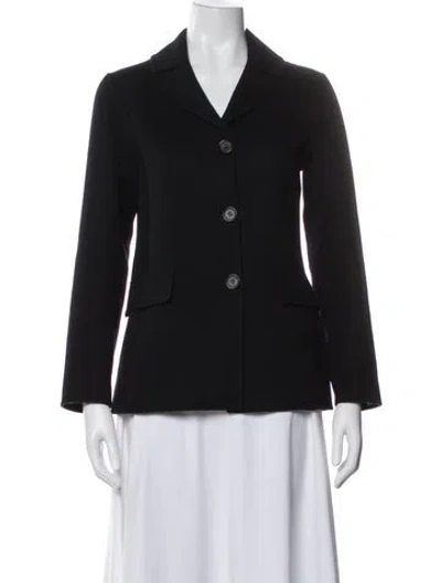Pre-owned S Max Mara Virgin Wool Blazer In Black