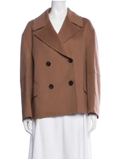 Pre-owned S Max Mara Virgin Wool Blazer In Brown