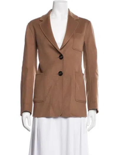 Pre-owned S Max Mara Virgin Wool Blazer In Brown