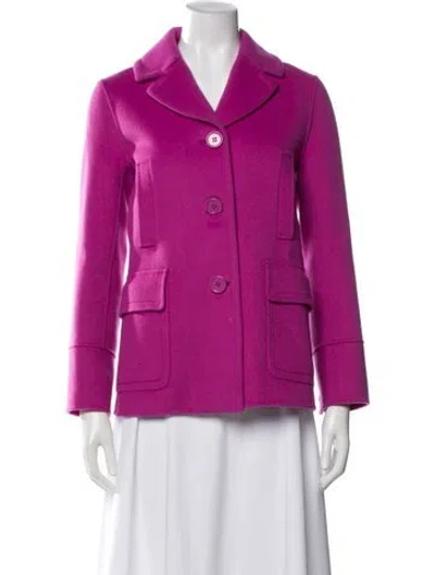 Pre-owned 's Max Mara Virgin Wool Blazer In Purple