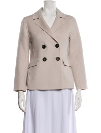 Pre-owned 's Max Mara Virgin Wool Blazer In White