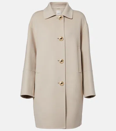 S Max Mara Virgin Wool Coat In Beige