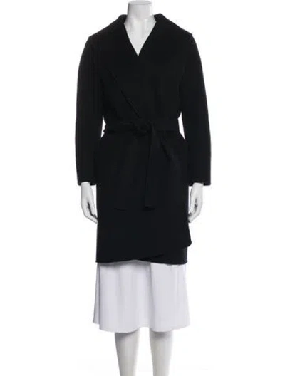 Pre-owned S Max Mara Virgin Wool Coat In Black
