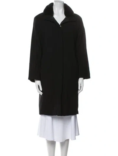Pre-owned S Max Mara Virgin Wool Coat In Black