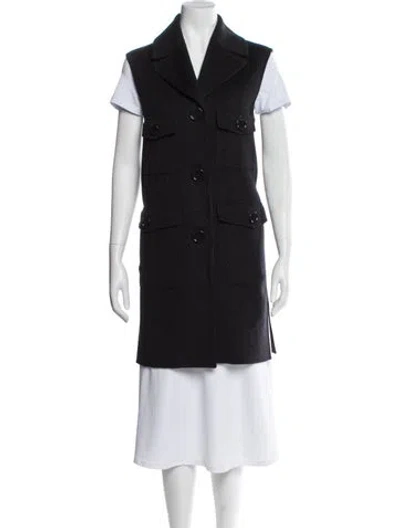 Pre-owned 's Max Mara Virgin Wool Coat In Black