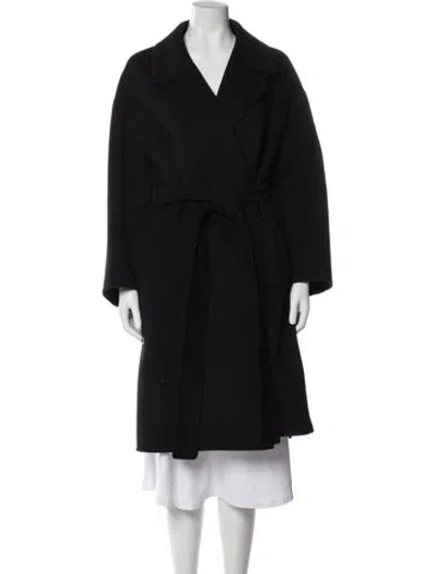 Pre-owned 's Max Mara Virgin Wool Coat In Black