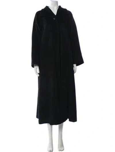 Pre-owned 's Max Mara Virgin Wool Coat In Black