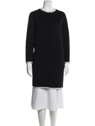 Pre-owned S Max Mara Virgin Wool Coat In Black