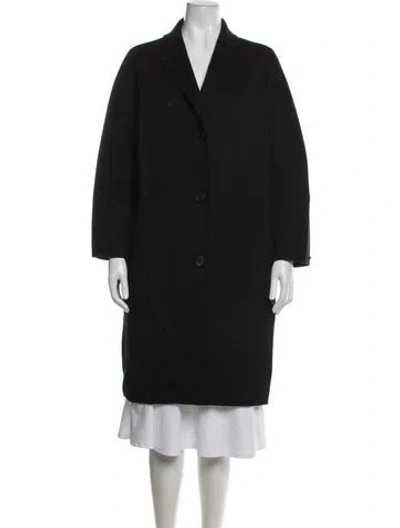 Pre-owned S Max Mara Virgin Wool Coat In Black
