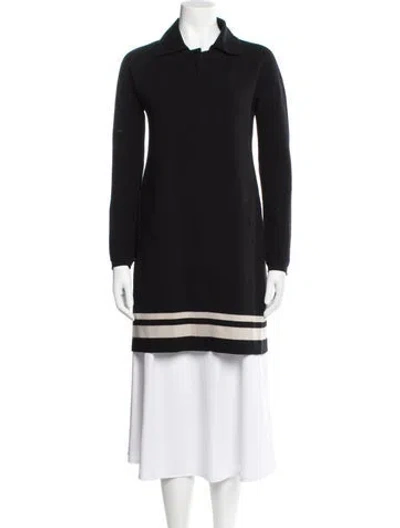 Pre-owned S Max Mara Virgin Wool Coat In Black
