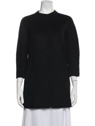 Pre-owned S Max Mara Virgin Wool Coat In Black