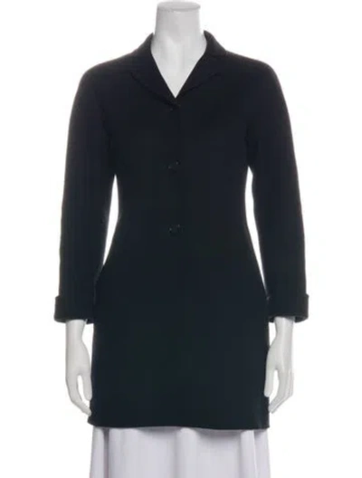 Pre-owned S Max Mara Virgin Wool Coat In Black