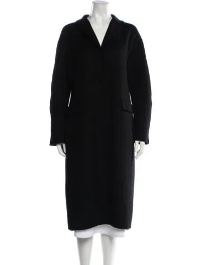 Pre-owned S Max Mara Virgin Wool Coat In Black