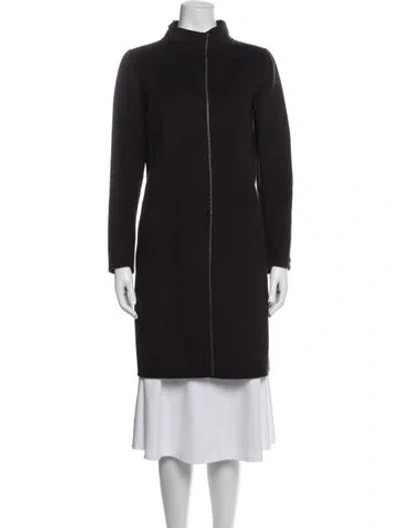 Pre-owned S Max Mara Virgin Wool Coat In Black