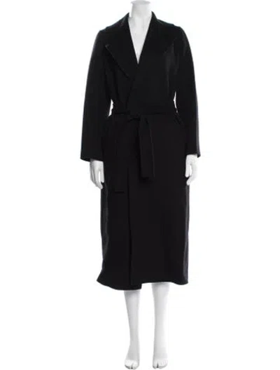 Pre-owned S Max Mara Virgin Wool Coat In Black