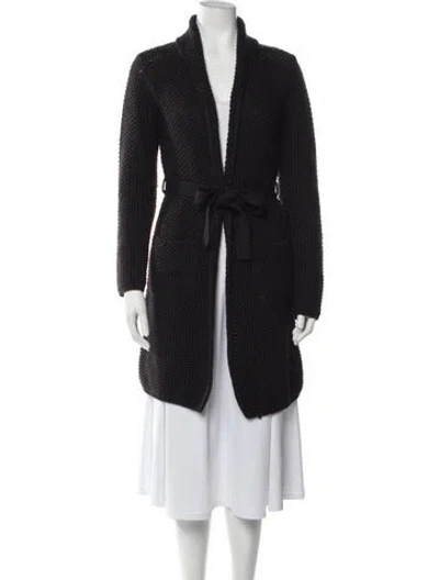 Pre-owned S Max Mara Virgin Wool Coat In Black