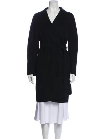 Pre-owned S Max Mara Virgin Wool Coat In Blue