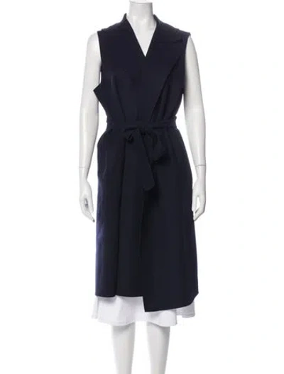 Pre-owned 's Max Mara Virgin Wool Coat In Blue
