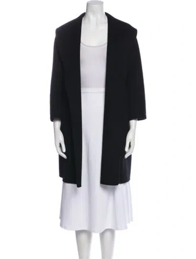 Pre-owned S Max Mara Virgin Wool Coat In Blue