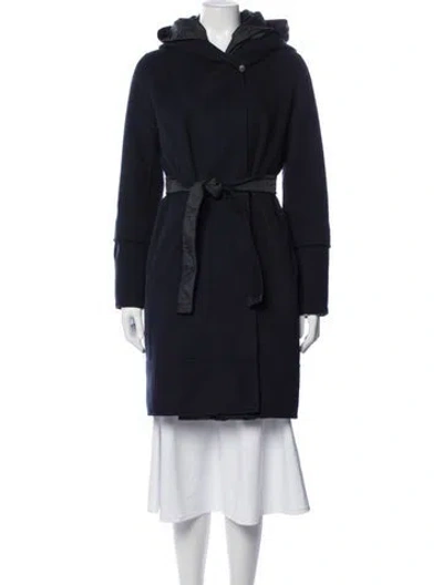 Pre-owned S Max Mara Virgin Wool Coat In Blue