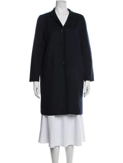 Pre-owned S Max Mara Virgin Wool Coat In Blue