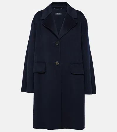 's Max Mara Virgin Wool Coat In Blue