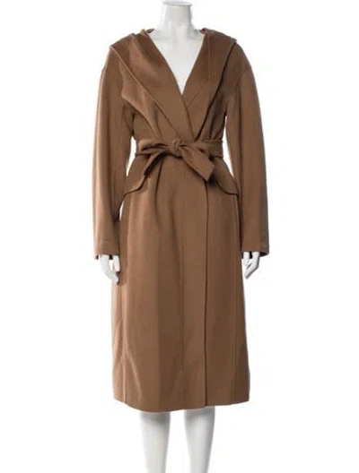 Pre-owned 's Max Mara Virgin Wool Coat In Brown