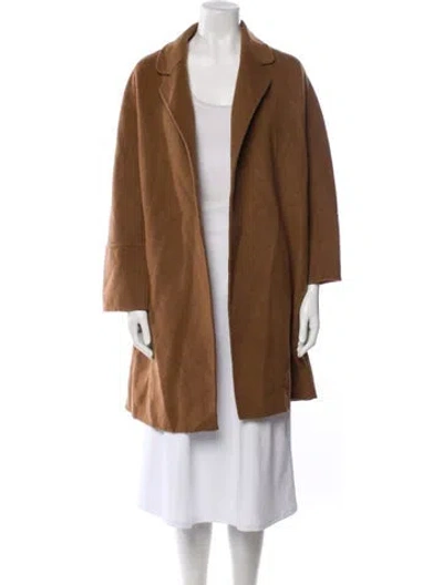 Pre-owned S Max Mara Virgin Wool Coat In Brown