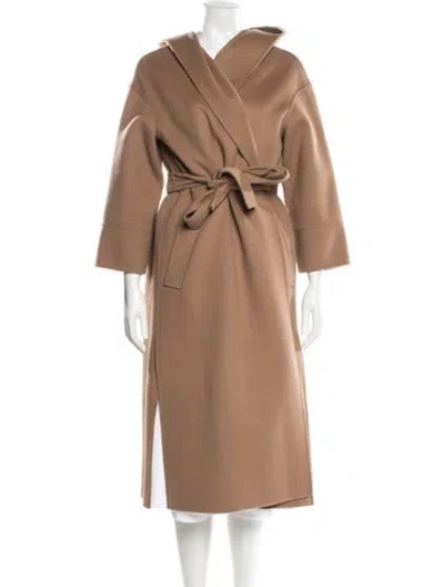 Pre-owned S Max Mara Virgin Wool Coat In Brown