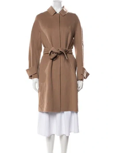 Pre-owned S Max Mara Virgin Wool Coat In Brown