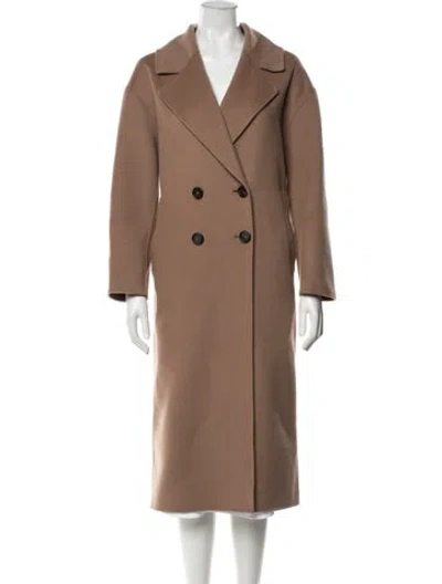Pre-owned S Max Mara Virgin Wool Coat In Brown