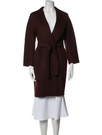 Pre-owned S Max Mara Virgin Wool Coat In Brown