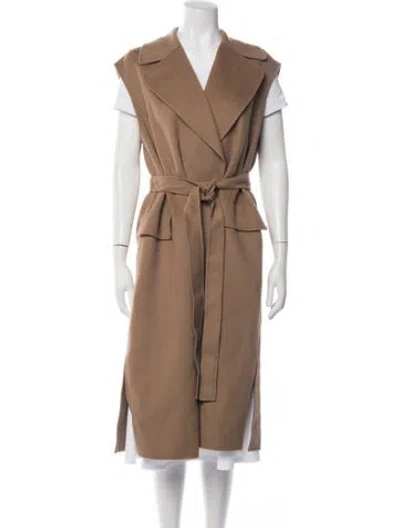 Pre-owned S Max Mara Virgin Wool Coat In Brown