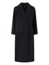 S Max Mara Virgin Wool Coat "esturia" In Black