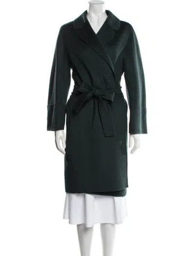 Pre-owned S Max Mara Virgin Wool Coat In Green