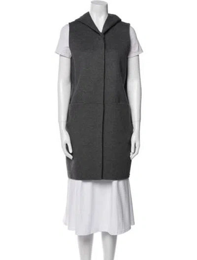 Pre-owned S Max Mara Virgin Wool Coat In Grey