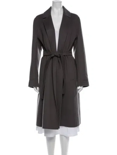 Pre-owned S Max Mara Virgin Wool Coat In Grey