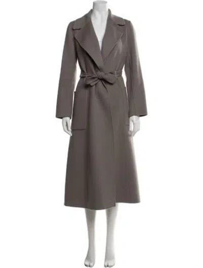 Pre-owned S Max Mara Virgin Wool Coat In Grey