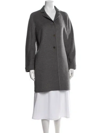 Pre-owned S Max Mara Virgin Wool Coat In Grey