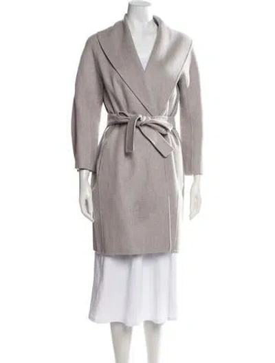 Pre-owned S Max Mara Virgin Wool Coat In Grey