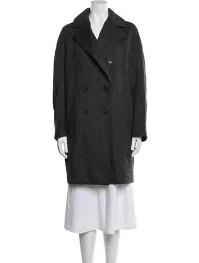 Pre-owned S Max Mara Virgin Wool Coat In Grey