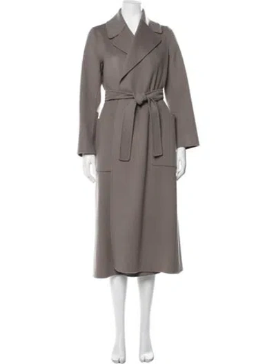 Pre-owned S Max Mara Virgin Wool Coat In Grey