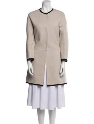 Pre-owned S Max Mara Virgin Wool Coat In Neutrals