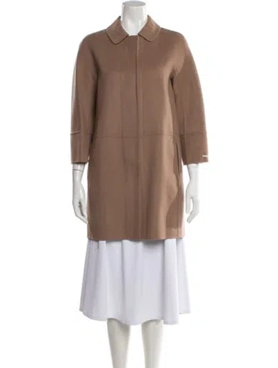 Pre-owned S Max Mara Virgin Wool Coat In Neutrals