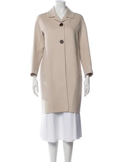 Pre-owned S Max Mara Virgin Wool Coat In Neutrals