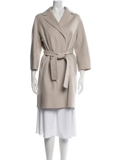 Pre-owned S Max Mara Virgin Wool Coat In Neutrals