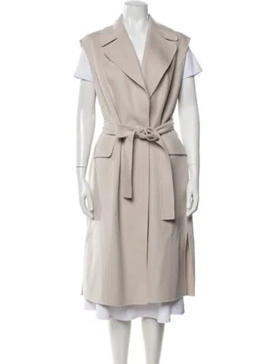 Pre-owned S Max Mara Virgin Wool Coat In Neutrals