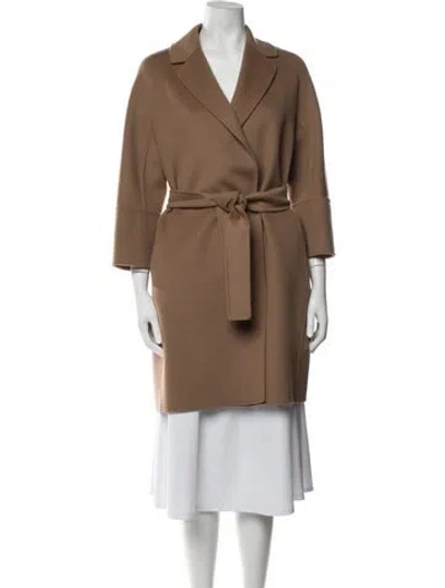 Pre-owned S Max Mara Virgin Wool Coat In Neutrals
