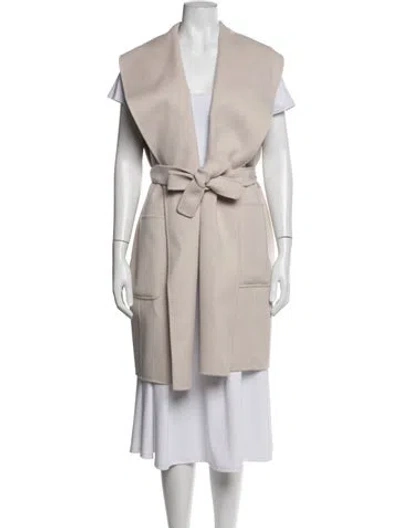 Pre-owned S Max Mara Virgin Wool Coat In Neutrals
